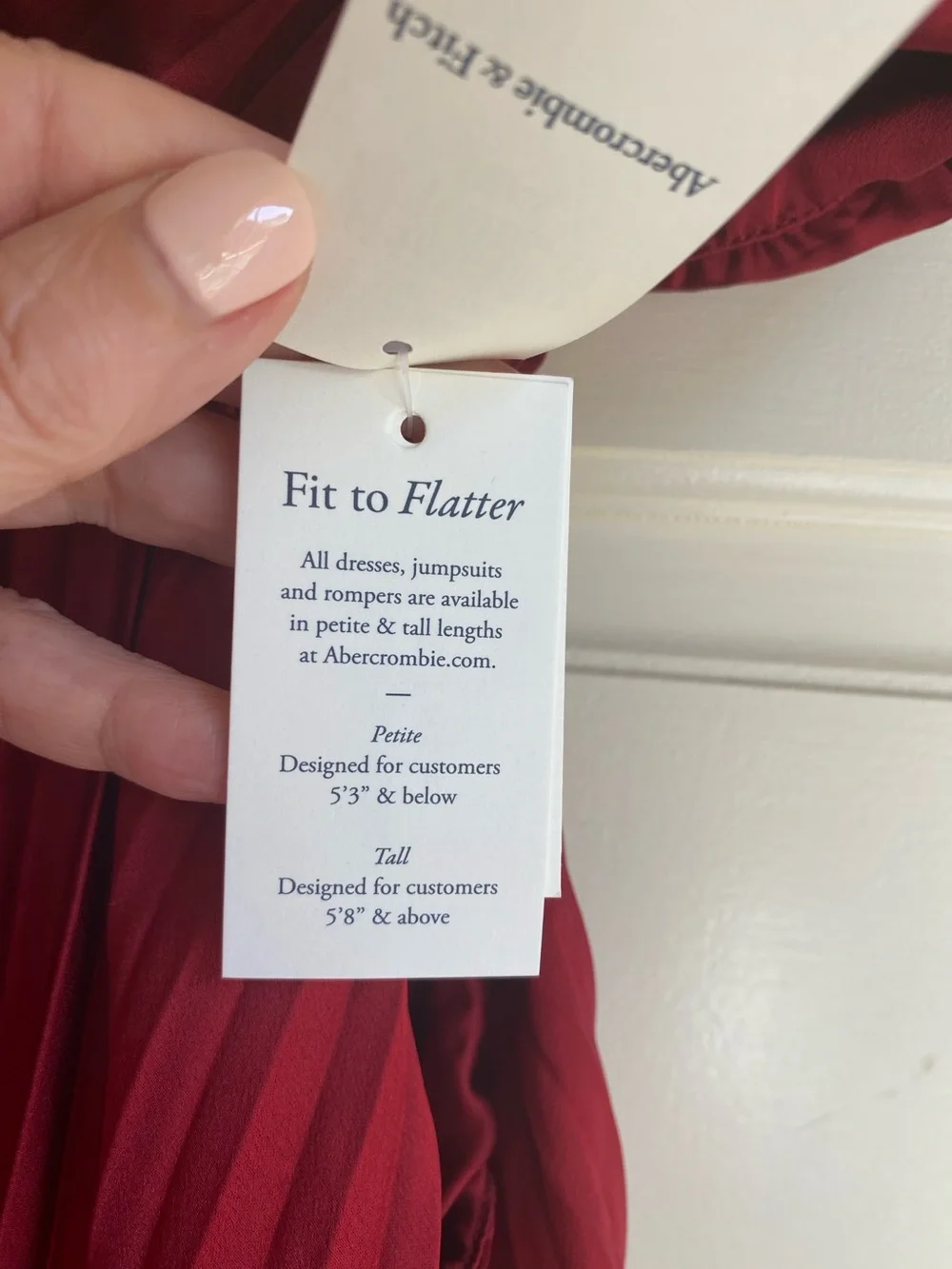 NWT Abercrombie & Fitch Giselle Pleated Cut Out Satin Maxi Dress Deep Red Size S